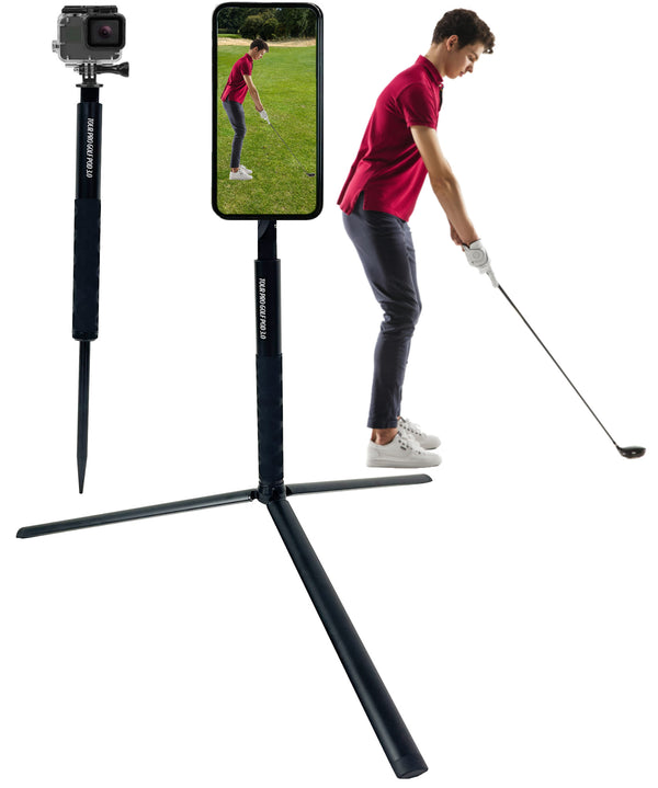 Tour Pro Golf Pod 3.0 Height Adjustable Magnetic Phone Tripod & Spike