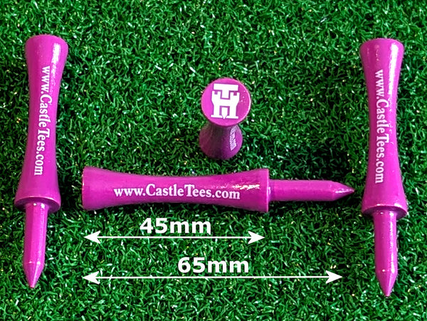 Mixed Castle Tees Bag – 45 pcs Mixed Size Premium Bamboo Castle Golf Tees in a Bag
