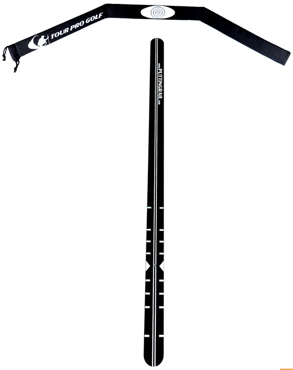 PUTTING RAIL Game Changing Training Aid Guaranteed to Improve your Putting Rapidly. Aluminium Straight Putter Ruler Improve Alignment, Start Line & Putting Stroke Indoor or Outdoor. A Great Golf Gift.