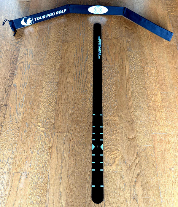 PUTTING RAIL Game Changing Training Aid Guaranteed to Improve your Putting Rapidly. Aluminium Straight Putter Ruler Improve Alignment, Start Line & Putting Stroke Indoor or Outdoor. A Great Golf Gift.