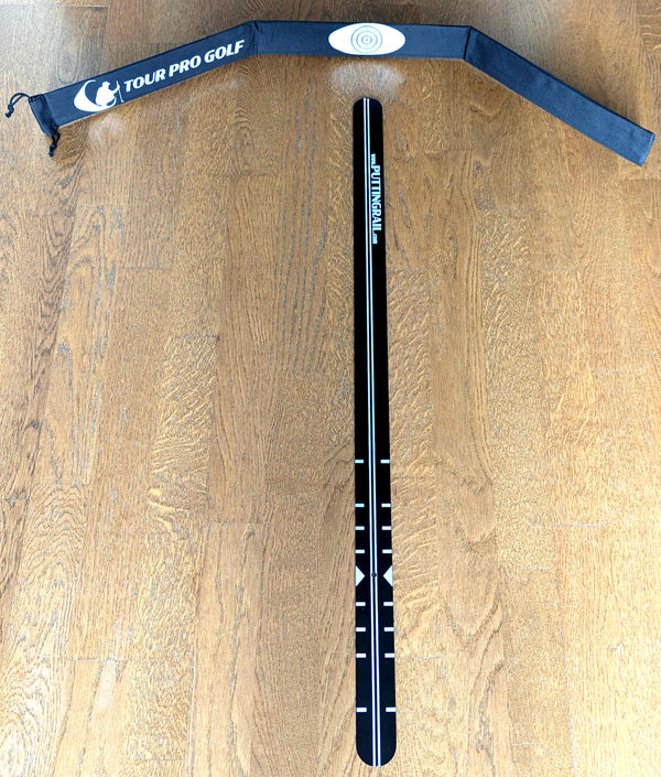 PUTTING RAIL Game Changing Training Aid Guaranteed to Improve your Putting Rapidly. Aluminium Straight Putter Ruler Improve Alignment, Start Line & Putting Stroke Indoor or Outdoor. A Great Golf Gift.