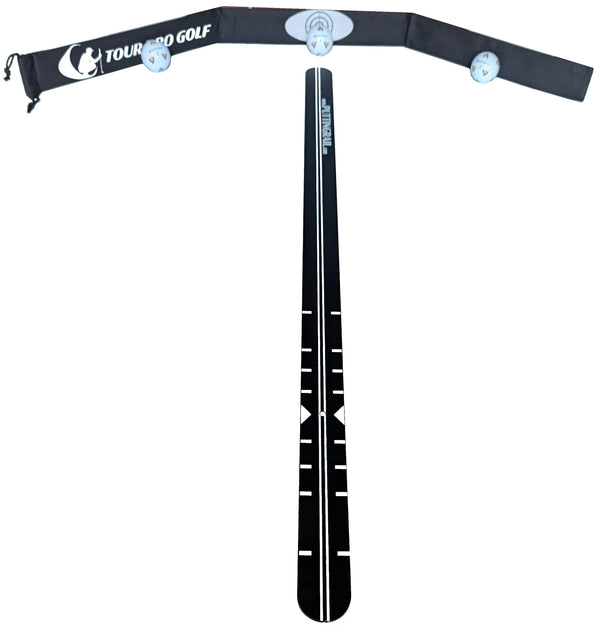 PUTTING RAIL Game Changing Training Aid Guaranteed to Improve your Putting Rapidly. Aluminium Straight Putter Ruler Improve Alignment, Start Line & Putting Stroke Indoor or Outdoor. A Great Golf Gift.